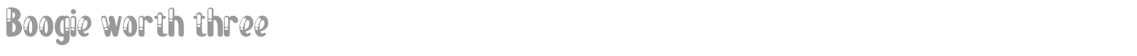 Boogie Worth font preview
